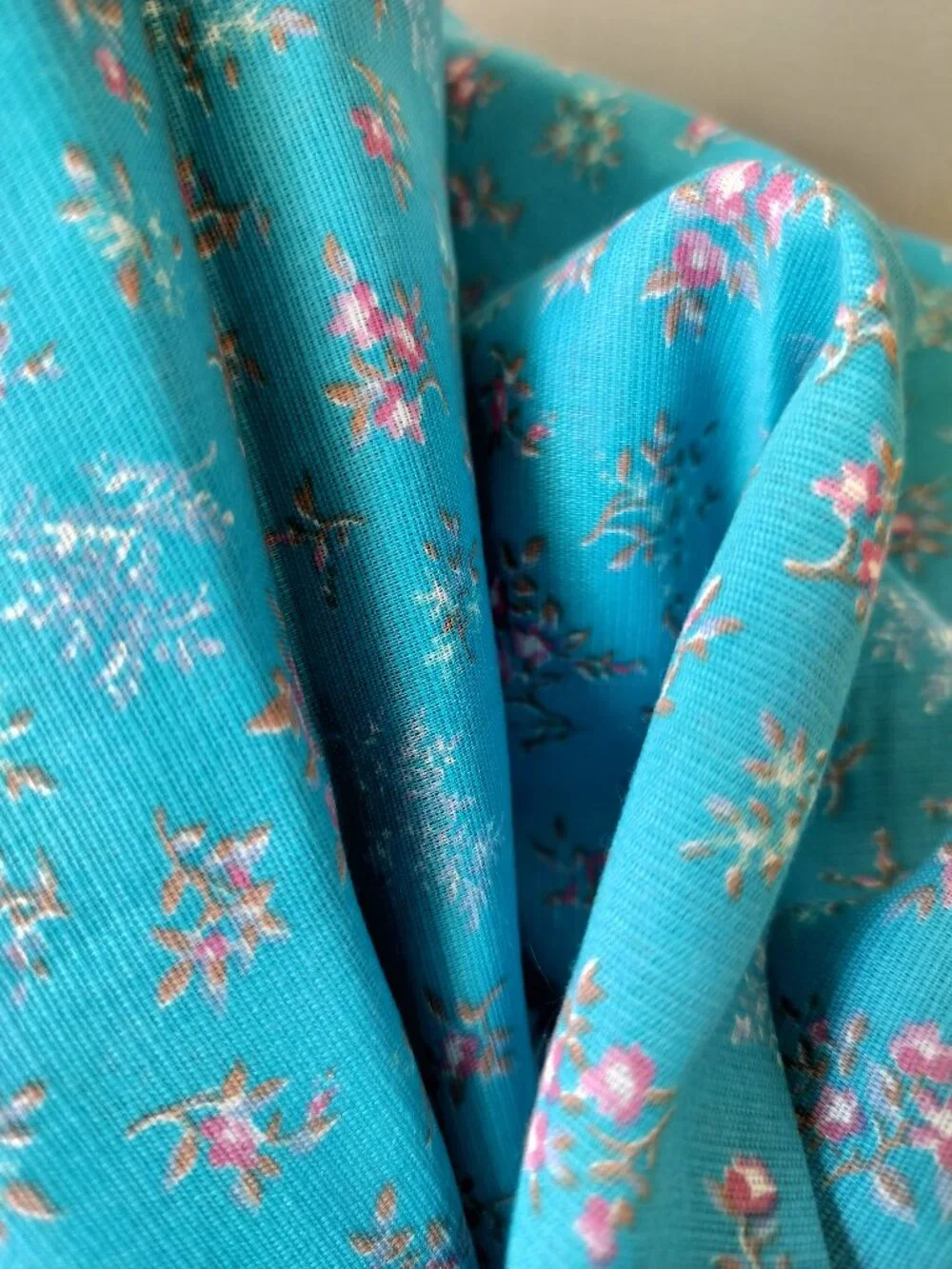 Vintage Fabric - Blue Florals